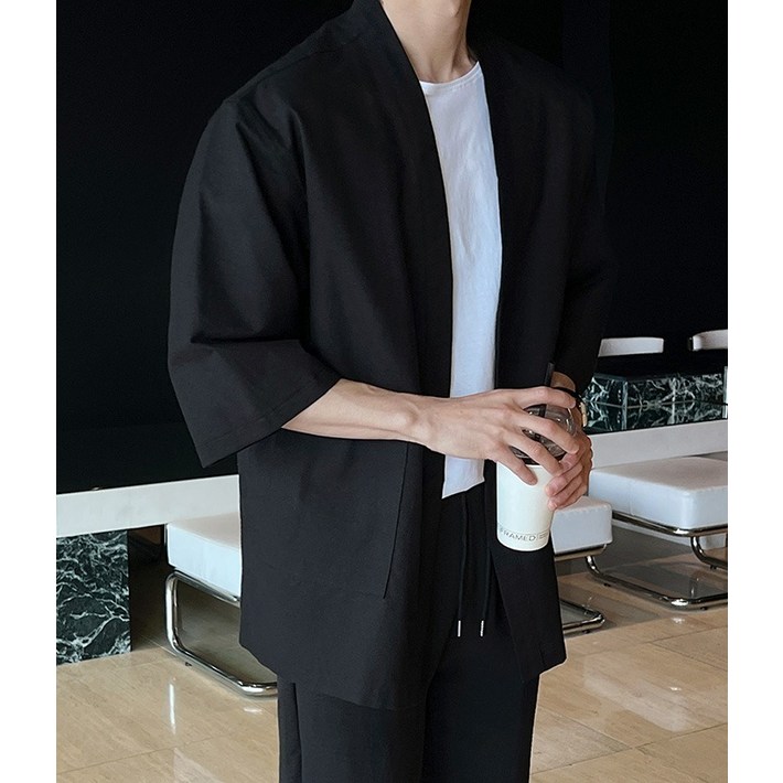 코튼린넨 유카타 오버 가디건 코튼린넨 유카타 오버 가디건