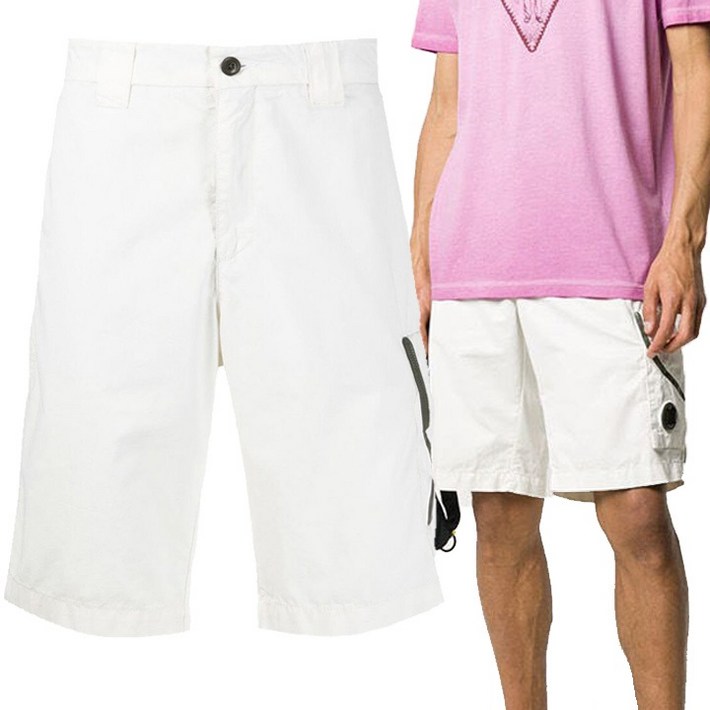 CP컴퍼니 렌즈 와펜 레그 카고 하프 팬츠 08CMBE240A 005696W 103