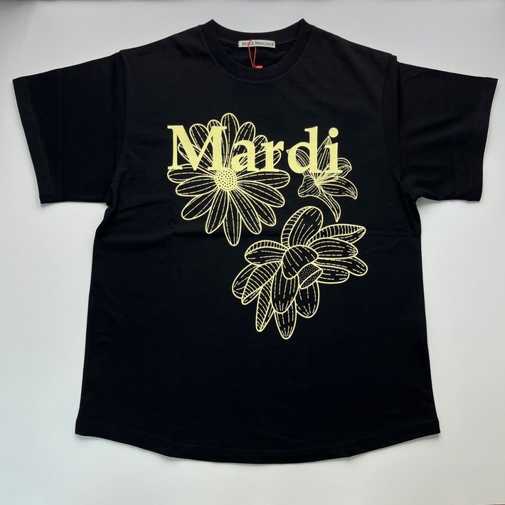 [정품] 마르디메크르디 mardi 플라워티셔츠 블랙티셔츠