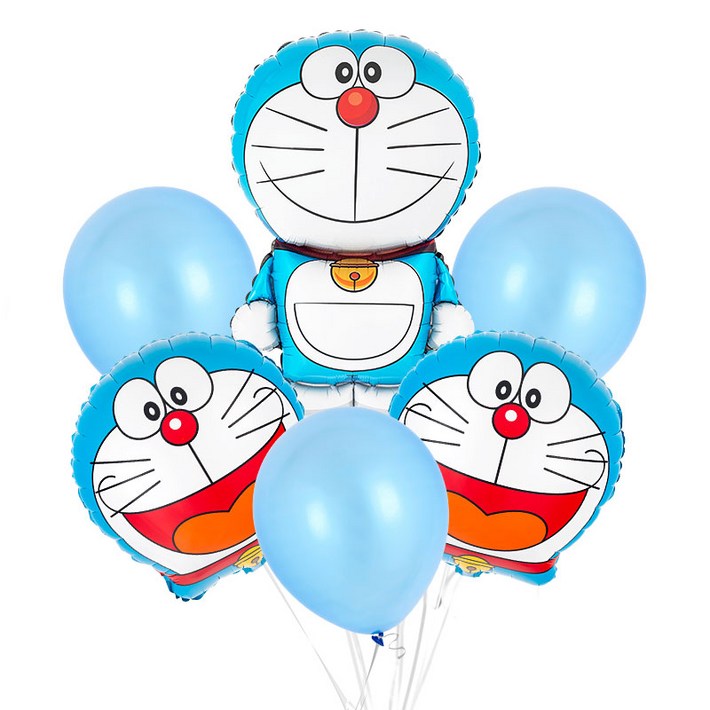 파티팡 은박풍선 고무풍선 생일파티 장식 풍선부케세트, 1개, 캐릭터 도라에몽세트 파티팡 은박풍선 고무풍선 생일파티 장식 풍선부케세트, 1개, 캐릭터 도라에몽세트