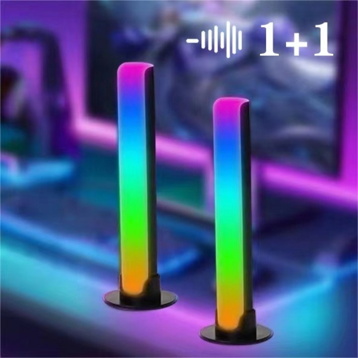 Maxestron 사운드 감응 LED 조명 투피스 풀 스크린 게이밍 네온 조명 RGB 차량용 LED바 음악 싱크 테이블 책상용