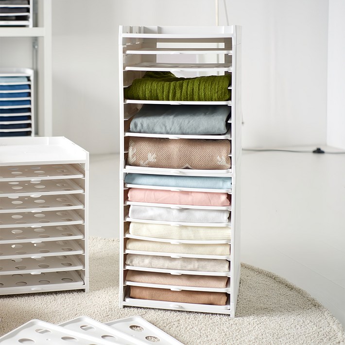 위즈홈 오슬러 슬라이딩 옷정리 트레이 수납장