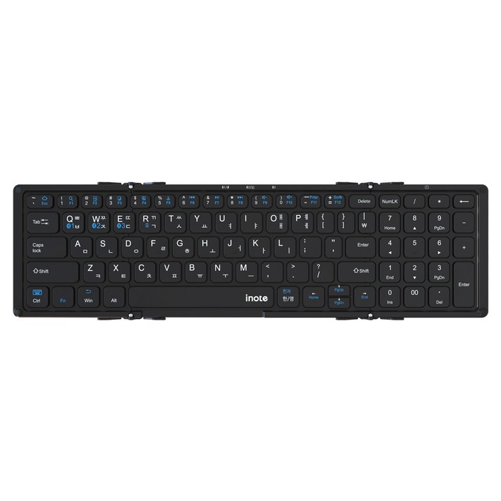 아이노트 XFolding Tenkey Plus 블루투스 접이식 키보드, 아이노트 XFolding Tenkey Plus, 블랙