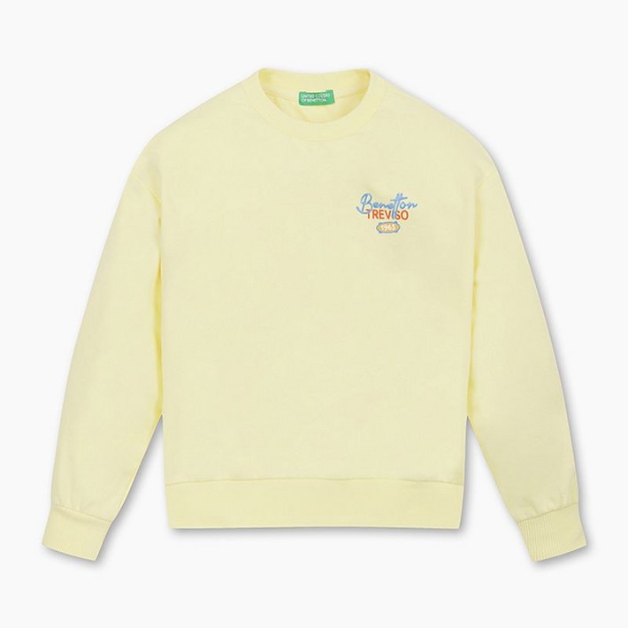 베네통 키즈 로고플레이 맨투맨 QAMT10511YE