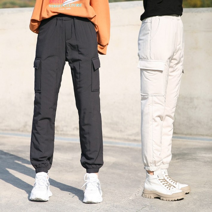 동대문스타일 여성 보온팬츠 패딩 누빔 카고 조거 밴딩바지 여자 겨울바지 동대문스타일 여성 보온팬츠 패딩 누빔 카고 조거 밴딩바지 여자 겨울바지