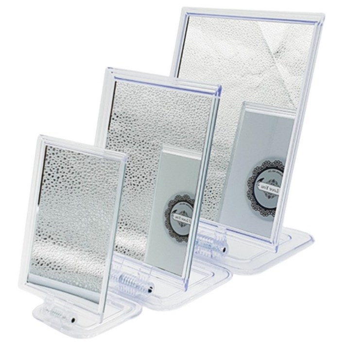 신사각 탁상 스탠드 거울 소  WHITE 10cm X 13cm 국내생산