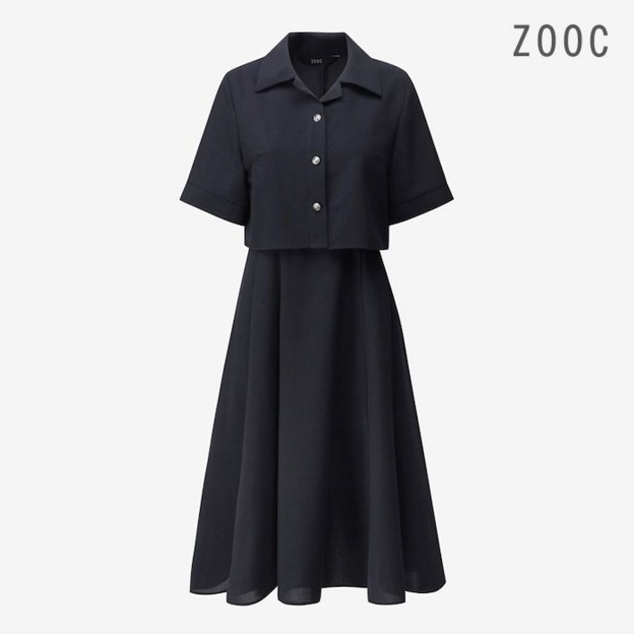 백화점 정품 주크 원피스 ZOOC 카라넥 투피스형 DNV252PSE938