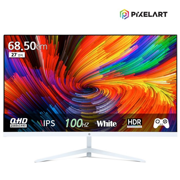 픽셀아트 PIXELART PAQ2710W 화이트 100Hz QHD IPS 27형 모니터 무결점, 1, 단일상품