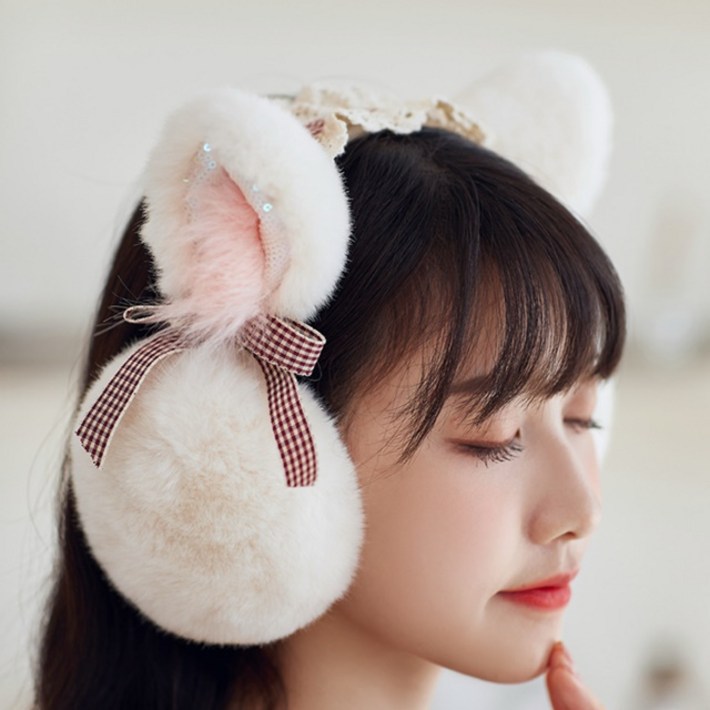 에이치데이 왕 귀마게 촬영 방송소품 방한 여우귀마게 귀도리4컬러 A042