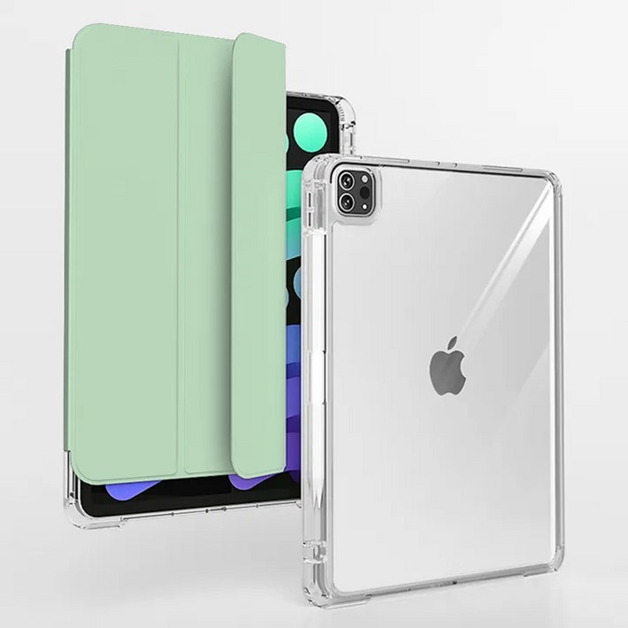 와이드 클리어 아이패드 슬라이드 세로거치 고광택 투명케이스 아이패드 7 8 9 10 에어 6 5 4 프로11 프로13 12 호환 애플펜슬 충전 수납 홀더