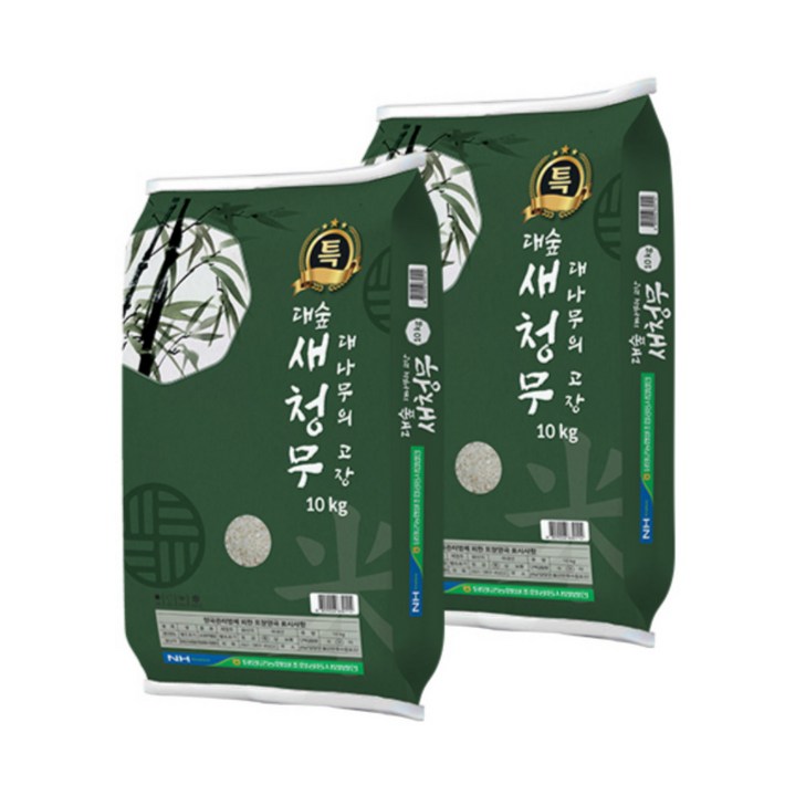 농협쌀 대숲맑은 담양쌀 새청무 20kg 25년 햅쌀, 10kg, 2개