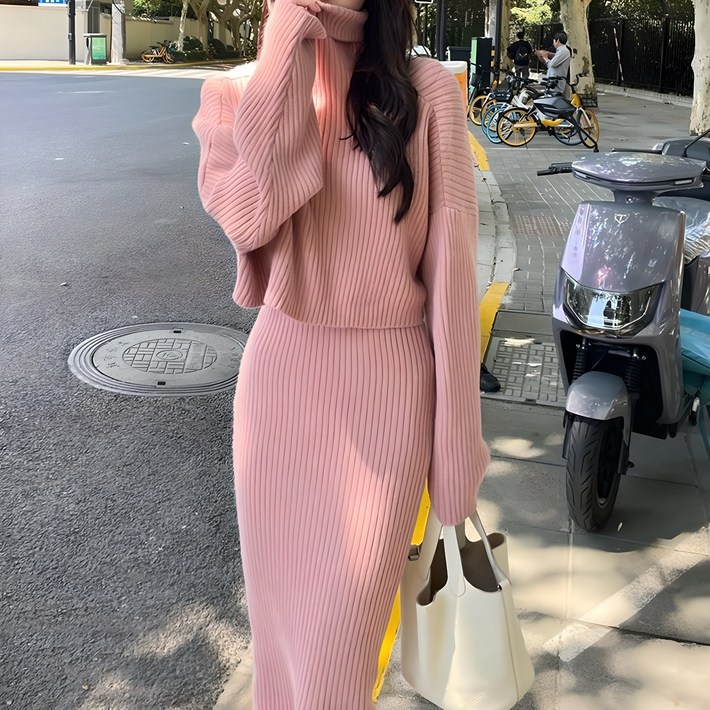 메이리앤 슬림 여리핏 투피스 세트 니트 원피스 상하세트