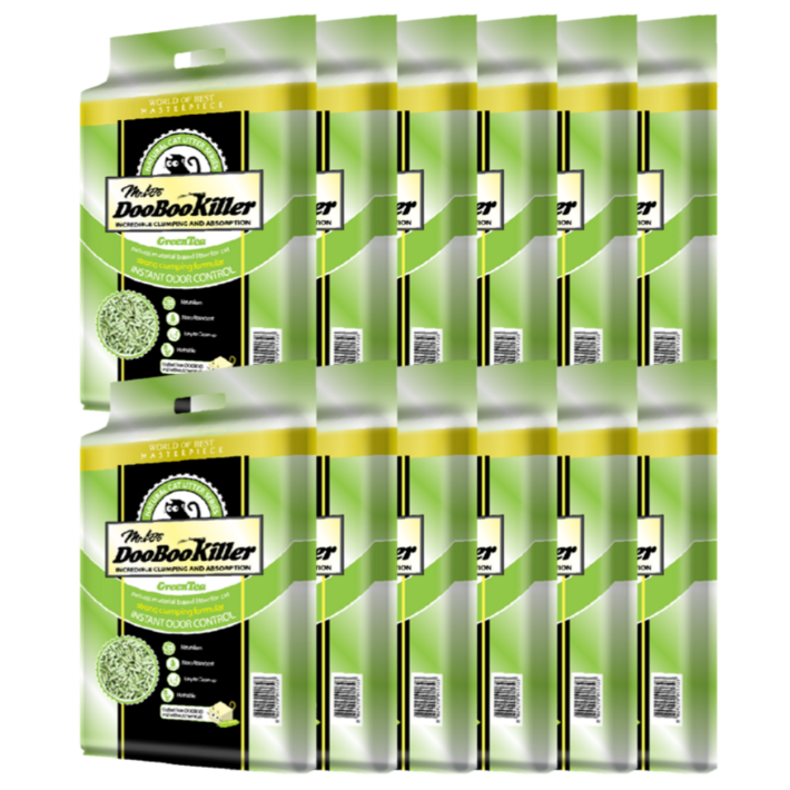 미스터리 두부킬러 그린티 고양이 모래 2.8kg 총 12봉총 2박스 배송, 2.8kg, 12개, 그린티