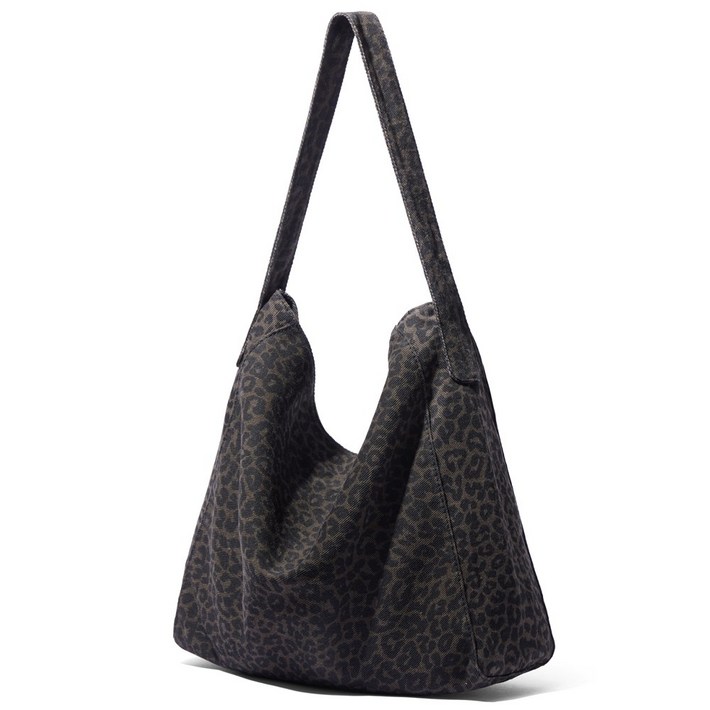 대용량 레오파드 데일리 숄더백 라모 호피 보부상 에코백 스웨이드 가방
