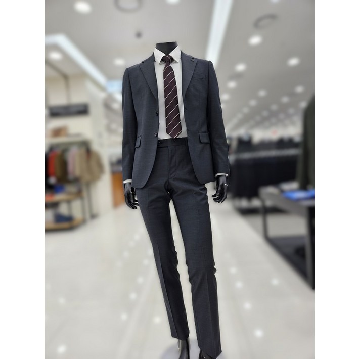 파렌하이트 24FW   차콜그레이  조직물 싱글 정장세트 FJJ34