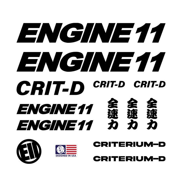 자전거 데칼 스티커 엔진 11 크릿디 CRIT - D 한대분 풀셋트