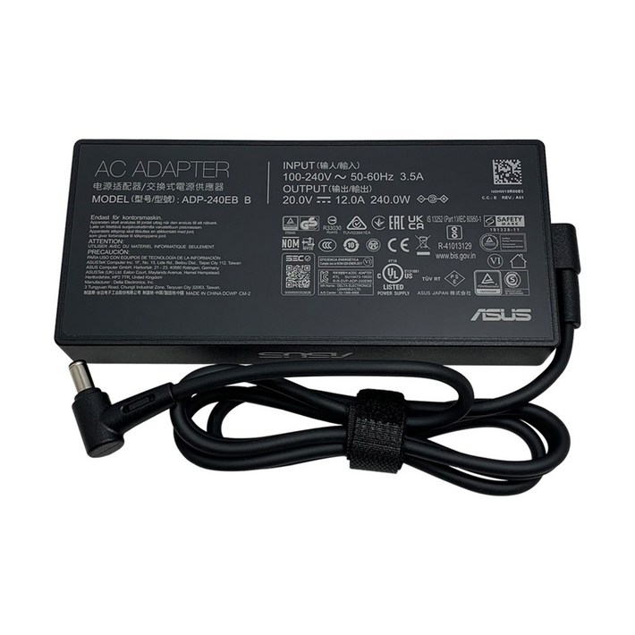 ASUS 정품 노트북 충전기 TUF Gaming F15 F17 A17 A15 20V 12A 240W 6.0×3.7mm 전원 어댑터, 아수스 240W PC 케이블, 1개 ASUS 정품 노트북 충전기 TUF Gaming F15 F17 A17 A15 20V 12A 240W 6.0×3.7mm 전원 어댑터, 아수스 240W PC 케이블, 1개