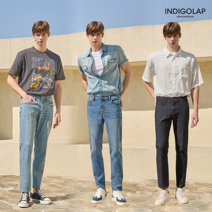 인디고랩 남성 씬 블루 COOL 데님 3종 25썸머