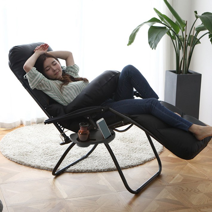 편안한 AC무중력의자®와 프리미엄 최고급 가죽커버 세트 테라스 야외의자