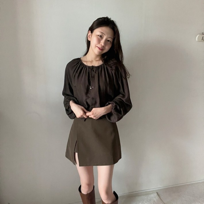 스판 가을 스커트슬랙스 3부 반바지 밴딩아님 국내제작 치마바지