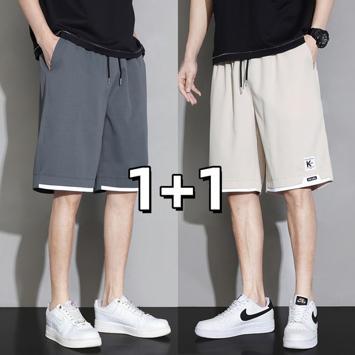 11 남자 여름 시원한 반바지 운동 5부반바지 밴딩 반바지 캐주얼 트레이닝 반바지 남성 빅사이즈 편한반바지 2P