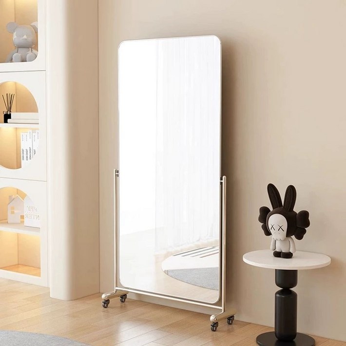 이동식 전신거울 스텐 스테인레스 의류매장 대형 실버