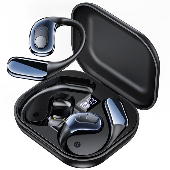 Mankiw맨큐 귀걸이형 노이즈캔슬링 무선 블루투스 오픈형 골전도 디자인 HiFi고음질 최신 블루투스 5.4 내장 고화질 마이크 S6