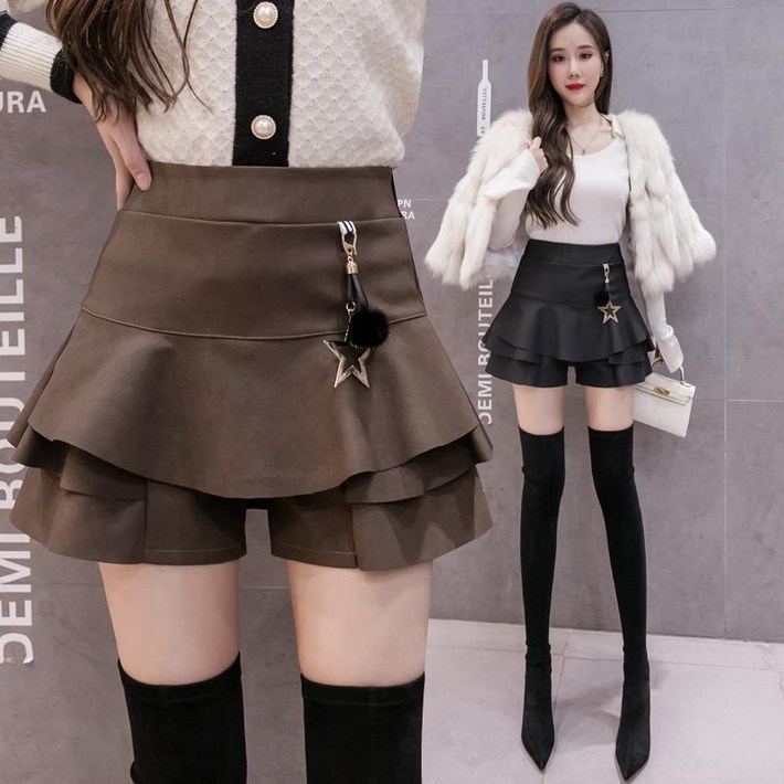 허리미니레깅스스커트