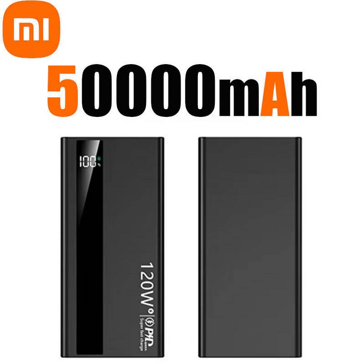 샤오미 500000mAh 120W 초대용량 보조배터리  초고속 충전 화웨이 호환 휴대용 배터리 충전기