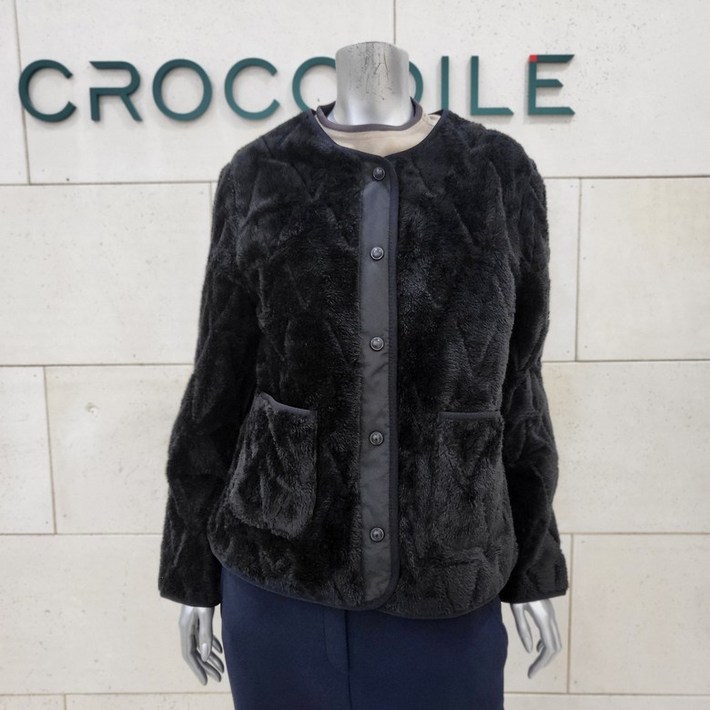크로커다일레이디 플리스경량점퍼 CLEWPF202BKBP
