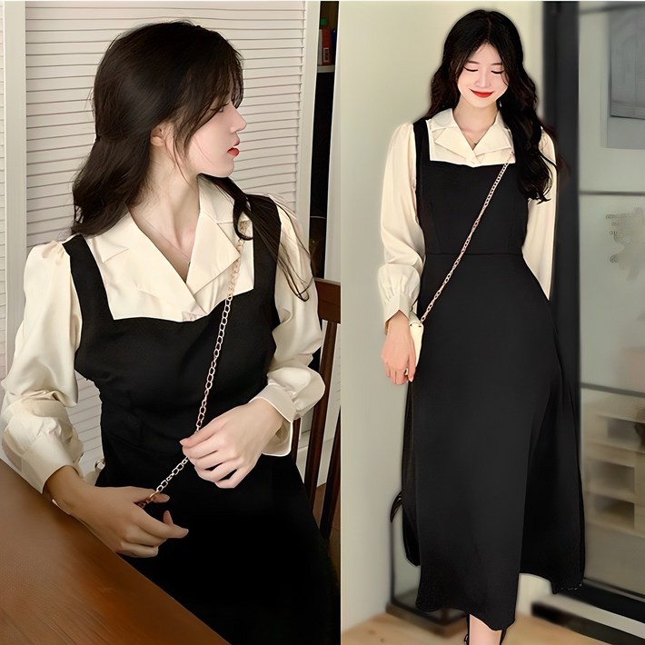 빌러드우먼 여신 하객 룩 셔츠 뷔스티에 롱 원피스 빌러드우먼 여신 하객 룩 셔츠 뷔스티에 롱 원피스