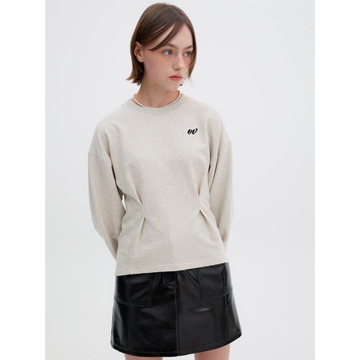 OLIVE DES 볼륨 소매 자수 맨투맨 티셔츠 OW4AE8560 마감임박!!!