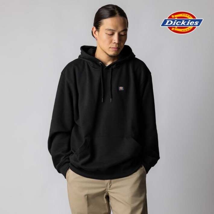 디키즈 공식  스케이트 오버핏 로고 후드 Black