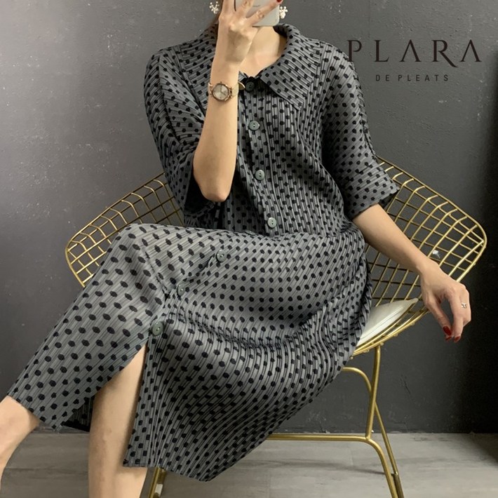 PLARA 88까지카라도트플리츠원피스PK2SOP045C