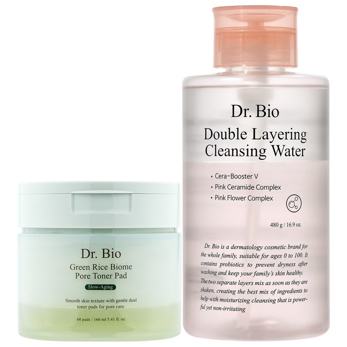 닥터바이오 민감성 클렌징워터  모공 토너패드 세트, 1세트
