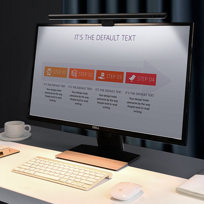 베이스어스 노트북 모니터 LED조명 램프 2세대, 블랙