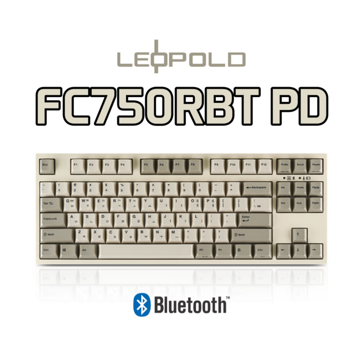 레오폴드 FC750RBT PD 화이트 투톤 유무선 텐키리스 기계식 키보드