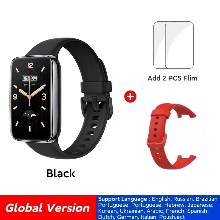 오리지널 글로벌 버전 미 밴드 7 프로 AMOLED 스크린 혈액 수면 호흡 산소 모니터링 건강 관리 스마트워치