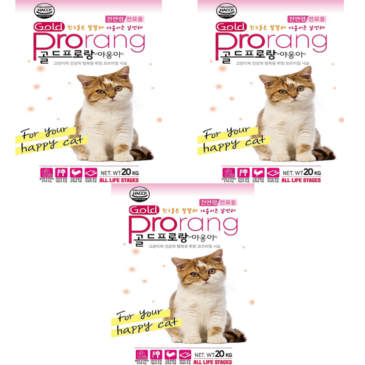 골드 프로랑야옹이20kgx3개 고양이사료 길고양이 길냥이 대용량, 20kg, 3개