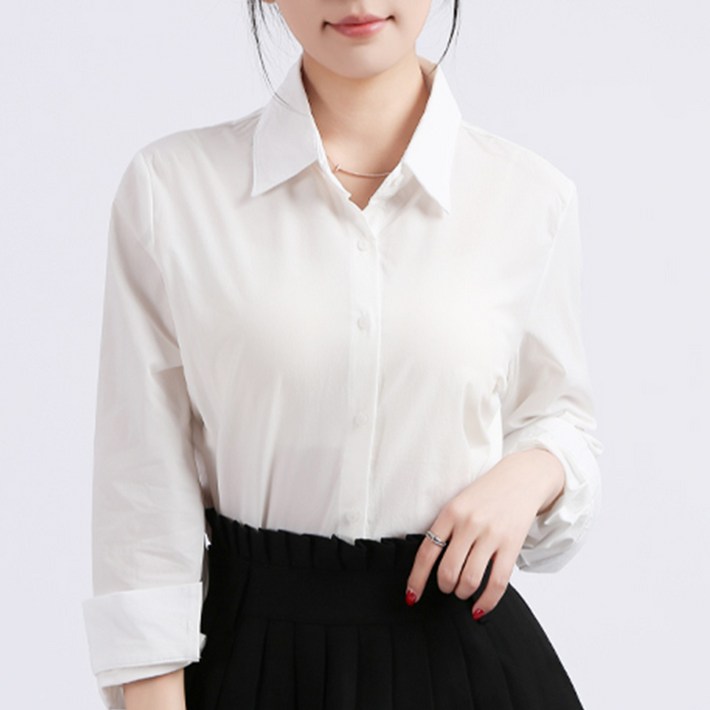 COMIRST 여성 스판 링클프리 카라 정장 긴팔 셔츠 블라우스 10컬러