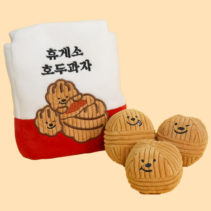 펫베오 강아지 노즈워크 호두과자 장난감 삑삑이, 1개