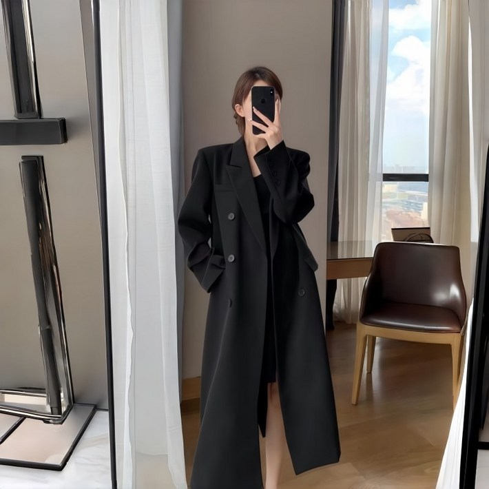 봄가을 여성 롱자켓 정장 자켓 데일리 트렌치 코트 바람막이 점퍼 오피스룩