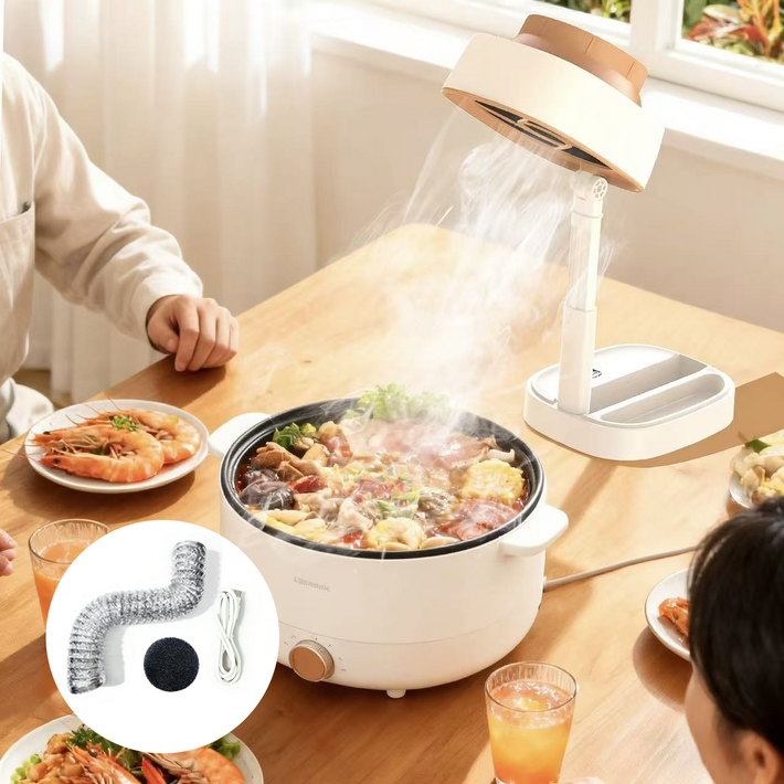 HULULU 휴대용 미니 후드 연기흡입기 가정용 탁상형 무연 주방 연기제거기