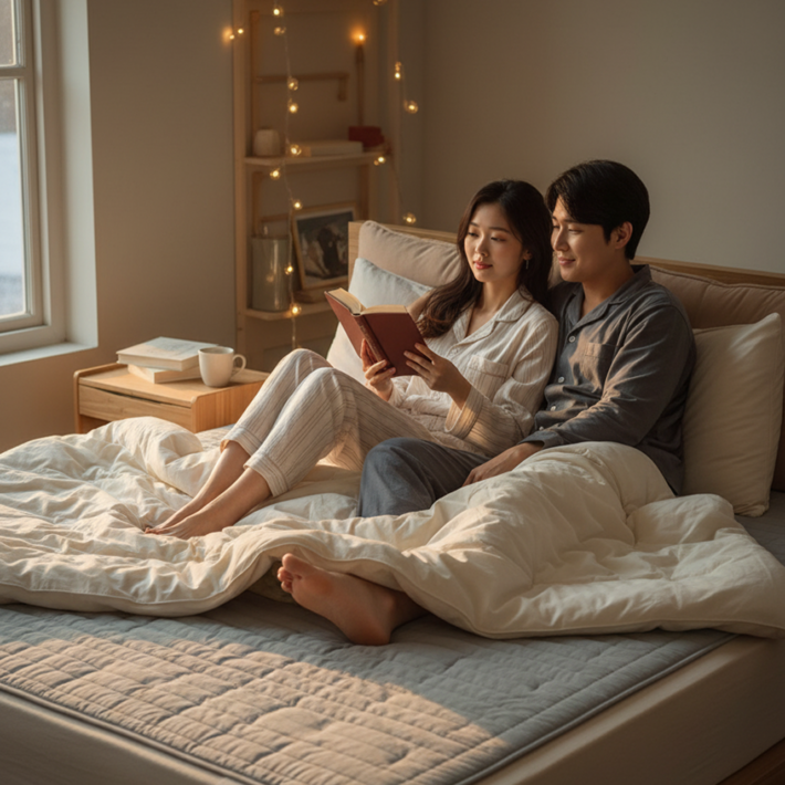 서로앤홈 포근온 AI스마트 인체감지 탄소매트 EMF 전자파안심 절전형 15시간타이머 워셔블 그래핀 카본매트 전기요 가정용