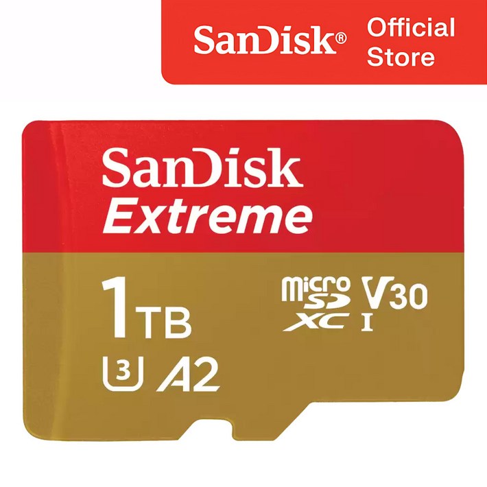 샌디스크코리아 공식인증정품  마이크로 SD카드 SDXC Extreme 익스트림 QXAV 1TB