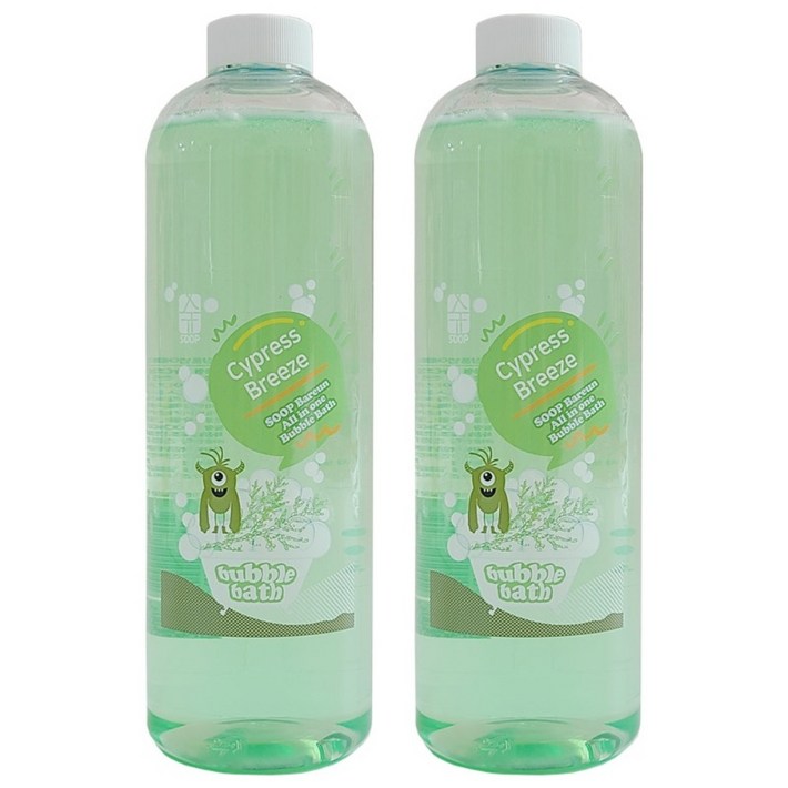 숲바른 버블바스 편백브리즈편백향, 2개, 1L