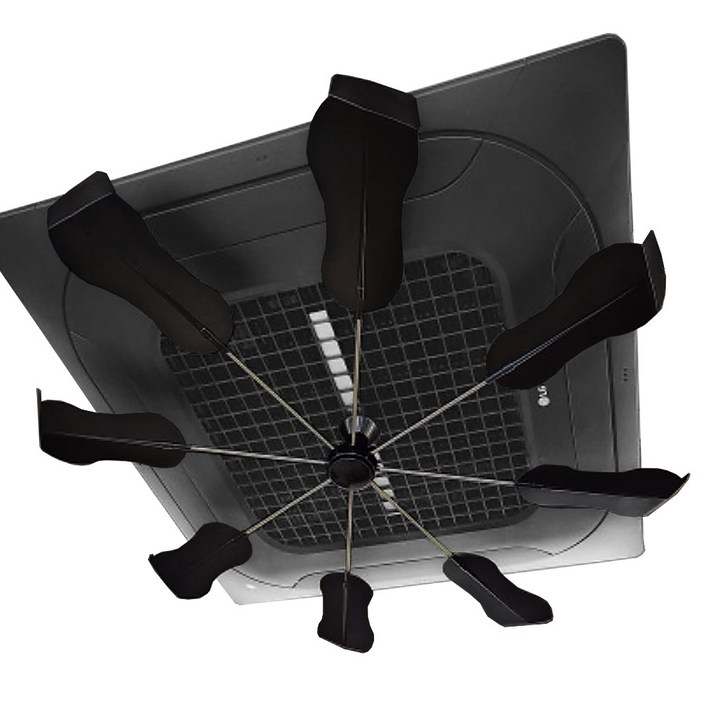 코어템코리아 올트팬프로 스테인리스로 만든 전기없이 사용하는 공기순환 실링팬 천정형 에어컨 냉난방기 바람막이 서큘레이터 윈드바이저 바람개비 윈드가드 시스템에어컨 선풍기 날개 순환팬, 올트팬PRO블랙, 1개