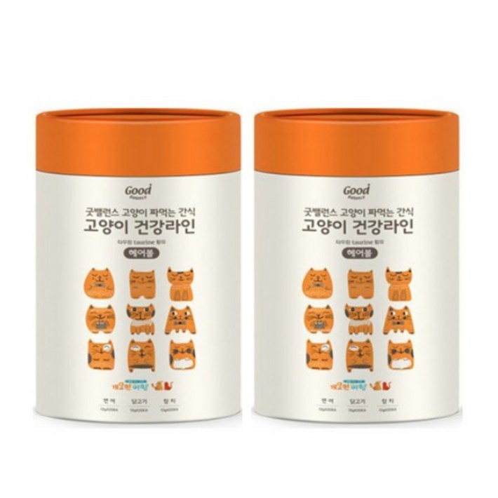 굿밸런스 짜먹는 고양이 간식 헤어볼 참치+연어+치킨 120p