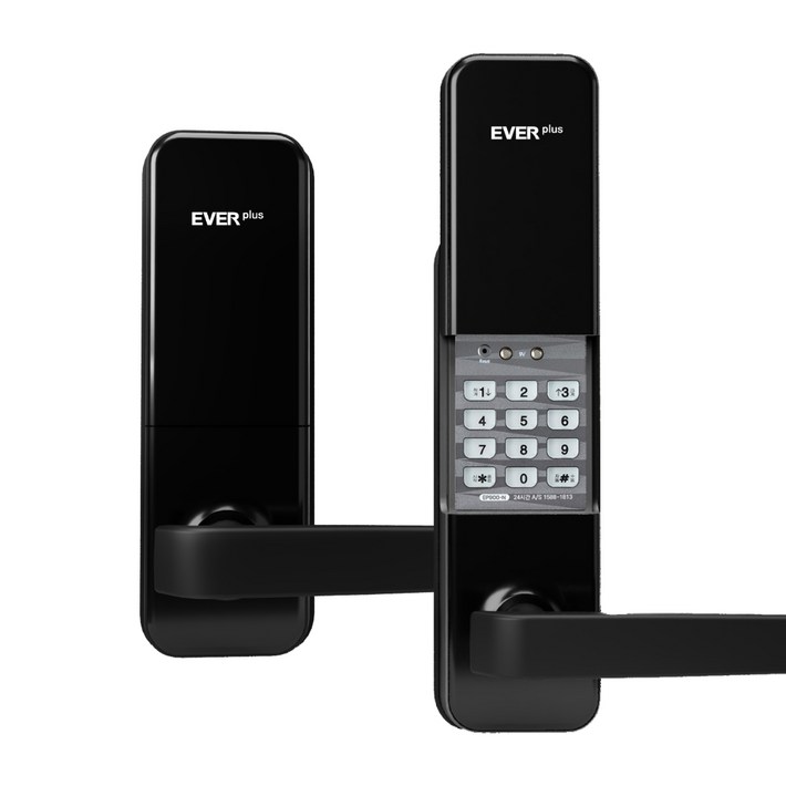 에버넷 무타공 커버형 도어락 에버플러스 EP900 다크그레이 고객직접설치 번호전용,카드, 고객직접설치, EP900N 번호전용