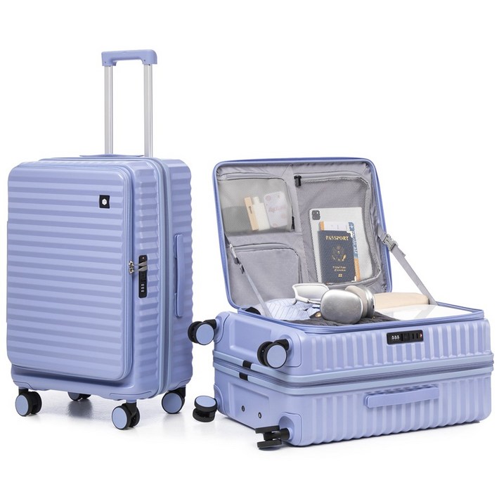 Tanit 전면 오픈 여행용 캐리어 기내용 확장형 100 PC TSA락 USB충전 3년AS